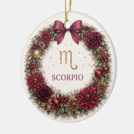 Scorpio Zodiac Christmas Ornament – Deep Winter Fl (Links)