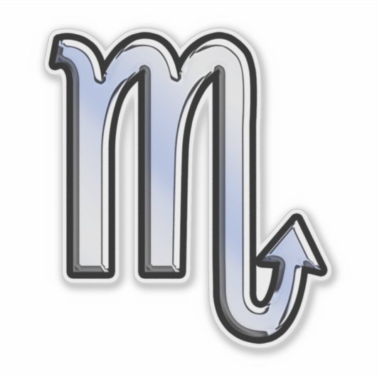 Scorpio Zodiac chrome als Sign black slang skin (Voorkant)