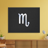 Scorpio Zodiac chrome als Sign black slang skin Canvas Afdruk (Insitu (Woonkamer))