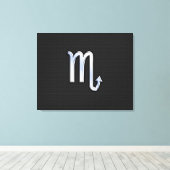 Scorpio Zodiac chrome als Sign black slang skin Canvas Afdruk (Insitu (Houten vloer))