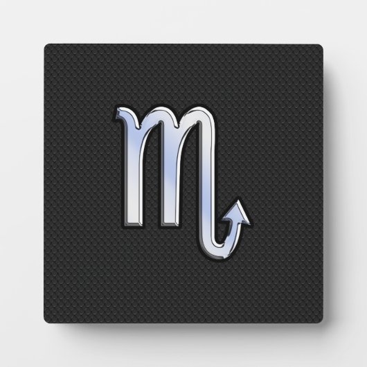 Scorpio Zodiac chrome als Sign black slang skin Fotoplaat (Voorkant)