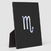 Scorpio Zodiac chrome als Sign black slang skin Fotoplaat (Zijkant)