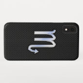 Scorpio Zodiac Chrome zoals op slangenhuidstijl Case-Mate iPhone Case (Achterkant (horizontaal))