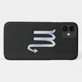 Scorpio Zodiac-chroom zoals op zwarte slangenhuid Case-Mate iPhone Case (Achterkant (horizontaal))