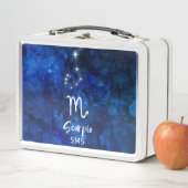 Scorpio Zodiac Constellation Blue Galaxy Monogram (In situ)