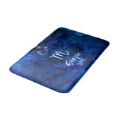 Scorpio Zodiac Constellation Blue Galaxy Monogram Badmat (Gekanteld)