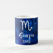 Scorpio Zodiac Constellation Blue Galaxy Monogram Koffiemok (Center)