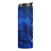 Scorpio Zodiac Constellation Blue Galaxy Monogram Thermosbeker (Gedraaid links)