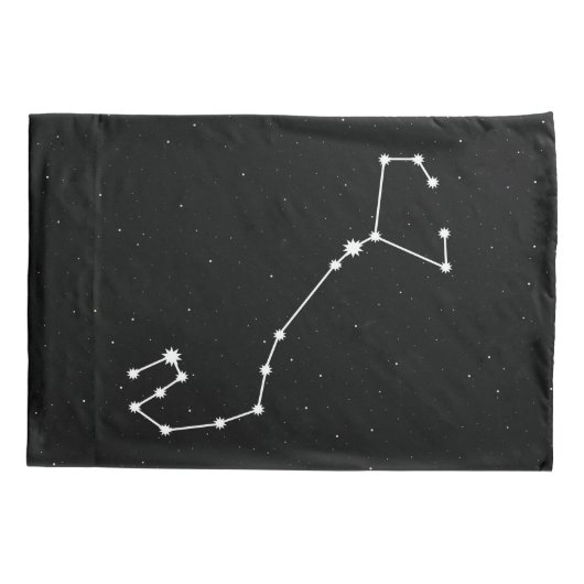 Scorpio Zodiac Constellation Modern Black & White Kussensloop (Achterkant)