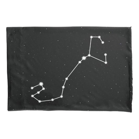 Scorpio Zodiac Constellation Modern Black & White Kussensloop (Voorkant)