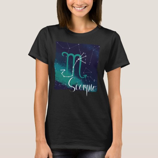 Scorpio Zodiac Constellation T-shirt (Voorkant)