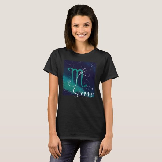 Scorpio Zodiac Constellation T-shirt (Voorkant volledig)