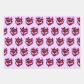 Scorpio Zodiac Coquette Hart Verjaardagstaart Inpakpapier Vel (Voorkant)