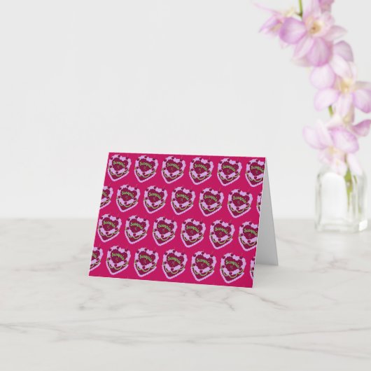 Scorpio Zodiac Coquette Hart Verjaardagstaart Kaart (Orchidee)