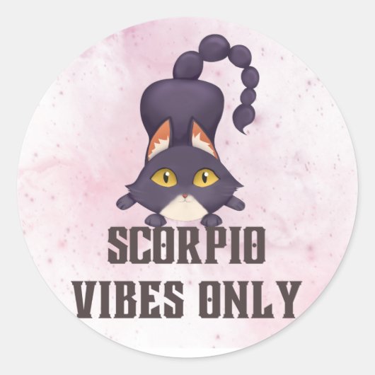 Scorpio Zodiac Decal voor liefhebbers van astrolog Ronde Sticker (Voorkant)