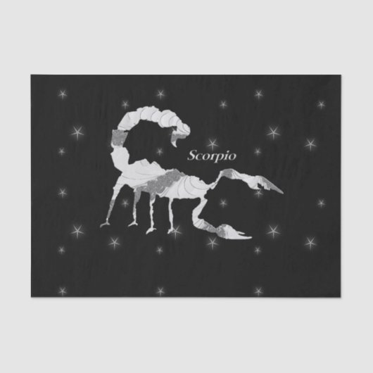 Scorpio Zodiac Design Black Tissuepapier (Voorkant)
