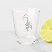 Scorpio Zodiac Glass Shot Glas (Achterkant)