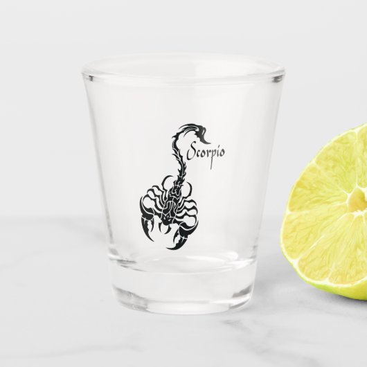 Scorpio Zodiac Glass Shot Glas (Voorkant)