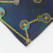 Scorpio Zodiac Gold Abalone op constellatie Fleece Deken (Hoek)