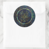 Scorpio Zodiac Gold Abalone op constellatie Ronde Sticker (Tas)