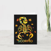 Scorpio Zodiac Herfst Scorpion Birthday Kaart (Voorkant)