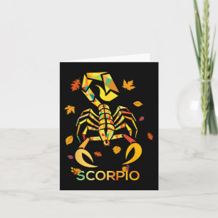 Scorpio Zodiac Herfst Scorpion Birthday Kaart