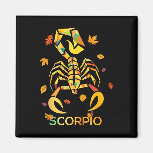 Scorpio Zodiac Herfst Scorpion Birthday Magneet (Voorkant)