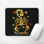 Scorpio Zodiac Herfst Scorpion Birthday Muismat (Met muis)