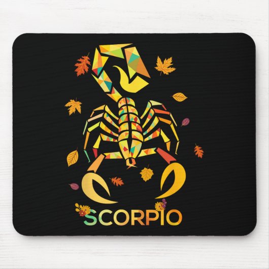 Scorpio Zodiac Herfst Scorpion Birthday Muismat (Voorkant)