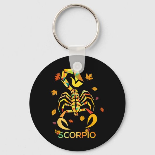 Scorpio Zodiac Herfst Scorpion Birthday Sleutelhanger (Voorkant)