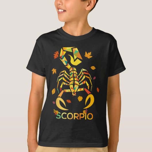 Scorpio Zodiac Herfst Scorpion Birthday T-shirt (Voorkant)