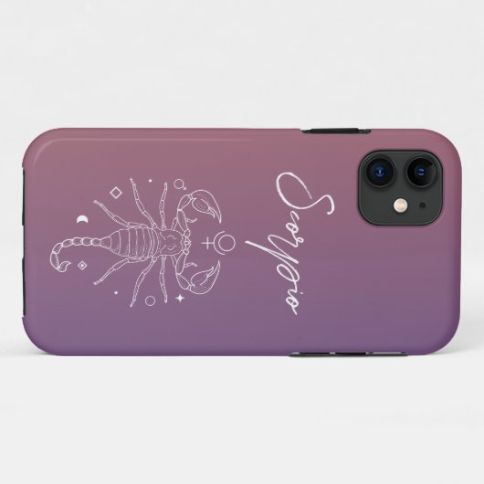 Scorpio zodiac horoscoopstertekengradiënt Case-Mate iPhone case (Achterkant (horizontaal))