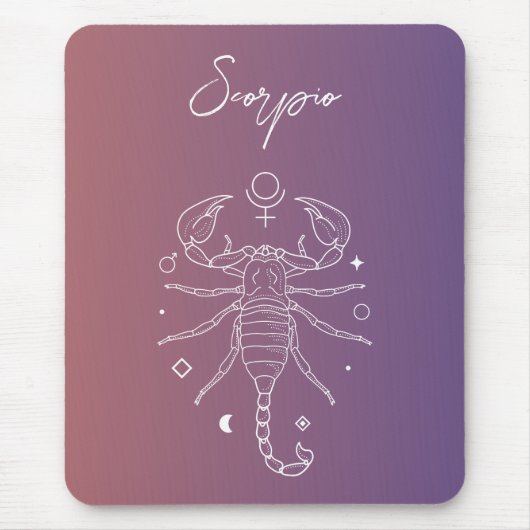 Scorpio zodiac horoscoopstertekengradiënt muismat (Voorkant)