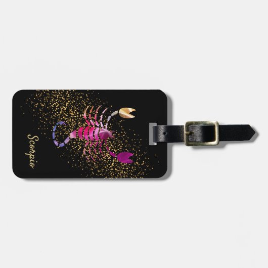 Scorpio - Zodiac Horoscope - Scorpion Bagagelabel (Voorkant horizontaal)