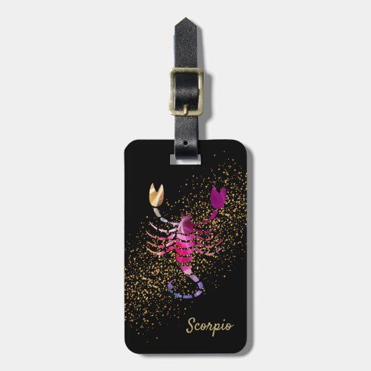 Scorpio - Zodiac Horoscope - Scorpion Bagagelabel (Voorkant verticaal)