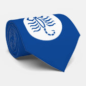 Scorpio zodiac in Deep Blue Stropdas (Opgerold)