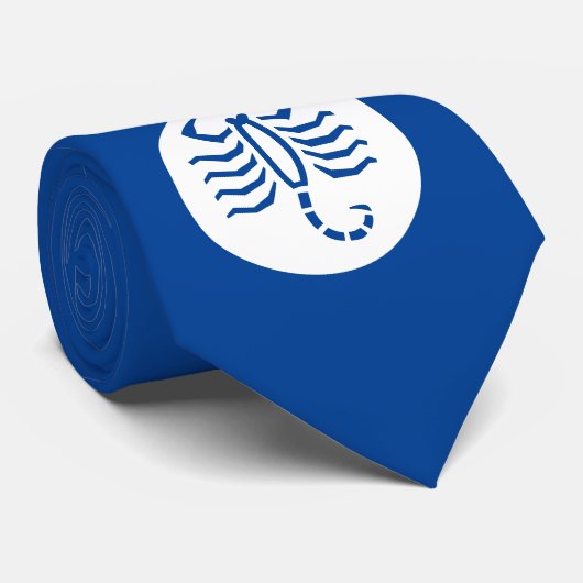 Scorpio zodiac in Deep Blue Stropdas (Opgerold)
