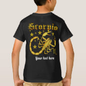 Scorpio-Zodiac Kinder Alle stijlen donkerder desig T-shirt (Achterkant)
