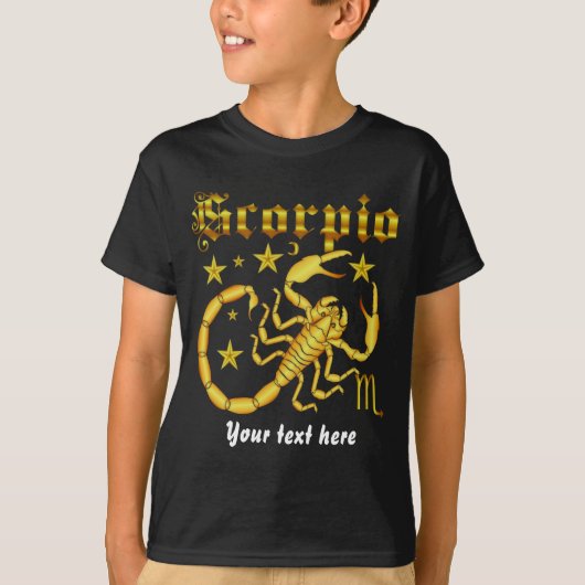 Scorpio-Zodiac Kinder Alle stijlen donkerder desig T-shirt (Voorkant)