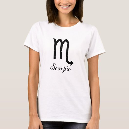 Scorpio Zodiac Logo Black T-shirt (Voorkant)