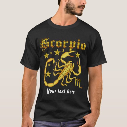 Scorpio-Zodiac-Mannen Alle stijlen donkerder desig T-shirt (Voorkant)