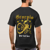 Scorpio-Zodiac-Mannen Alle stijlen donkerder desig T-shirt (Achterkant)