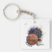 Scorpio Zodiac Monogram Mars Pluto Planets Cool Sleutelhanger (voorkant)