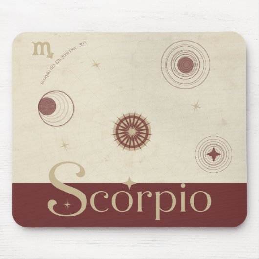 Scorpio Zodiac Mousepad Muismat (Voorkant)