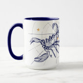 Scorpio Zodiac Navy Blue & Gold Birth Mok (Links)