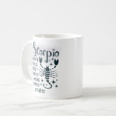 Scorpio Zodiac Personalized Traits Horoscope Koffiemok (Voorkant links)