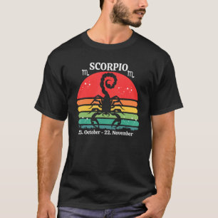 Scorpio Zodiac Retro Sunset T-shirt