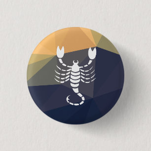 Scorpio zodiac ronde knop. button 3,2 cm