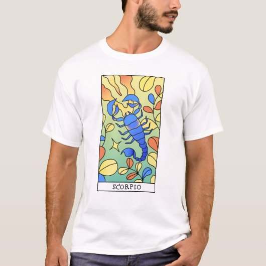 Scorpio Zodiac Sign Abstract Art T-shirt (Voorkant)