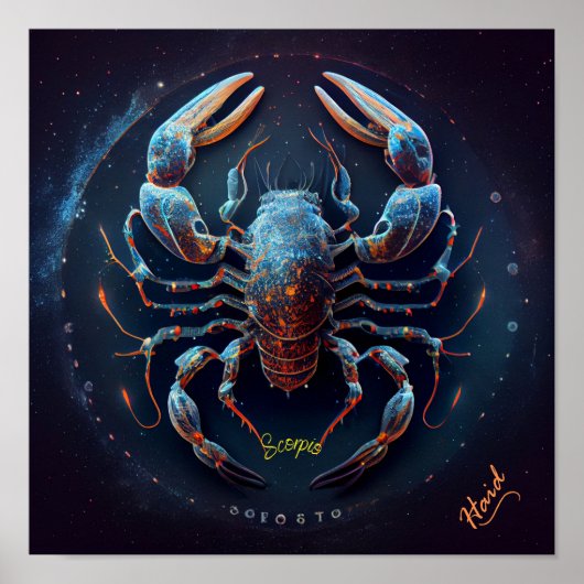 Scorpio Zodiac Sign - AI Poster (Voorkant)